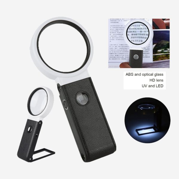 5X Magnifier with AC/DC power, LED and UV Lighting