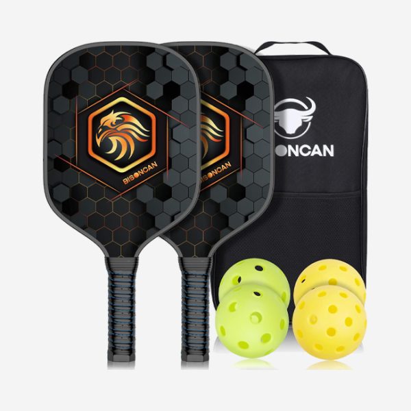 Pickleball Paddle Set of 2 With Balls and Bag